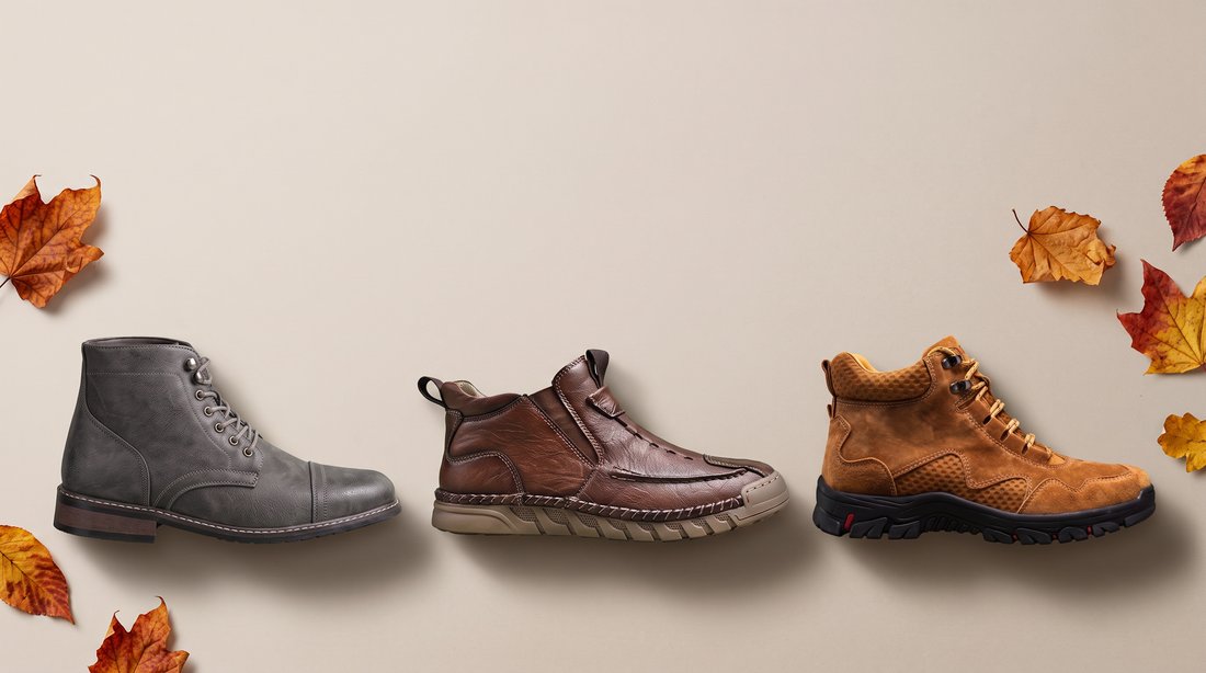 Brennan Cap-Toe, Oswin Leather Chukka and Maddox Lace-Up boots from Aura Voss