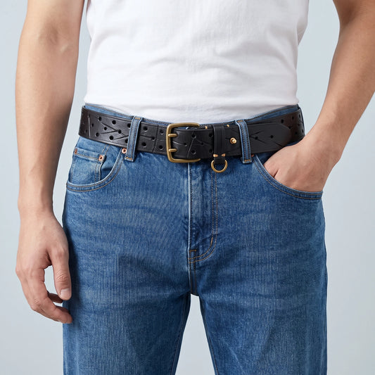 Corvane Perforated Belt Black