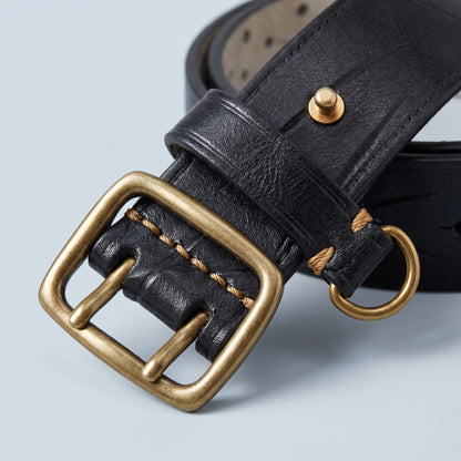 Corvane Perforated Belt Buckle Detail
