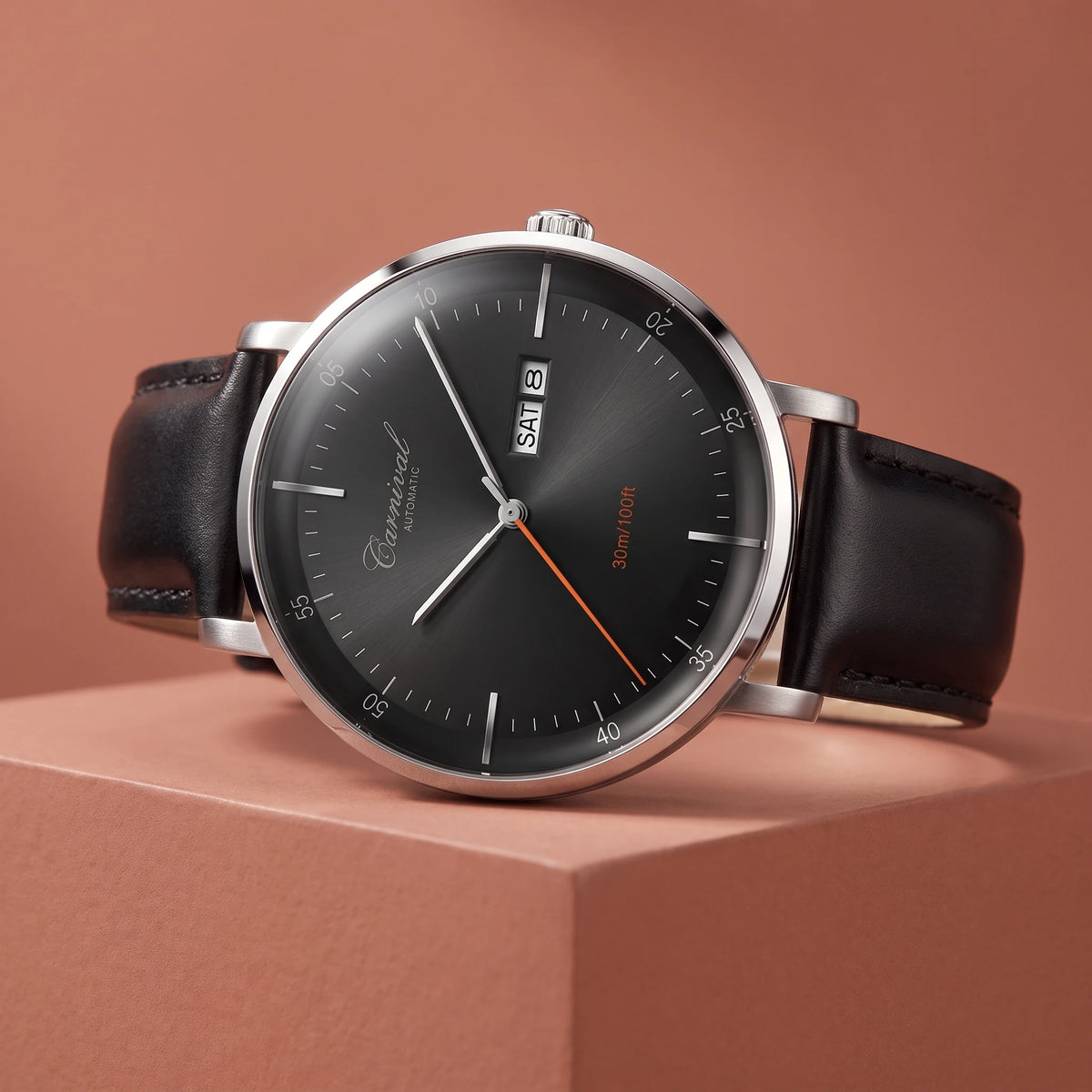 Harlow Day-Date Watch Dial Detail