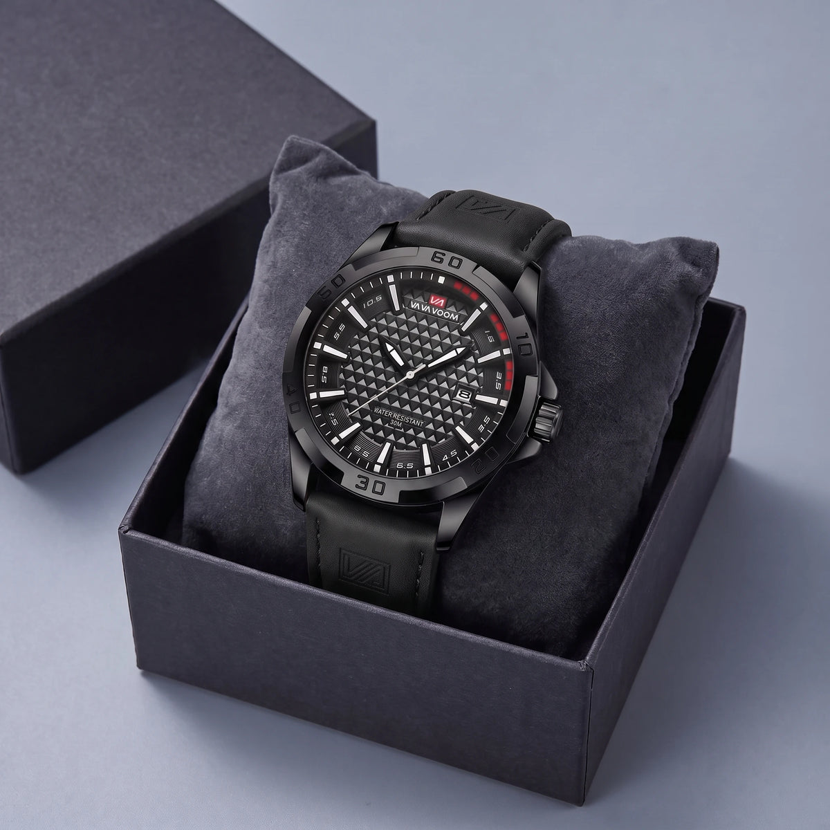 Thornby Textured Watch Black