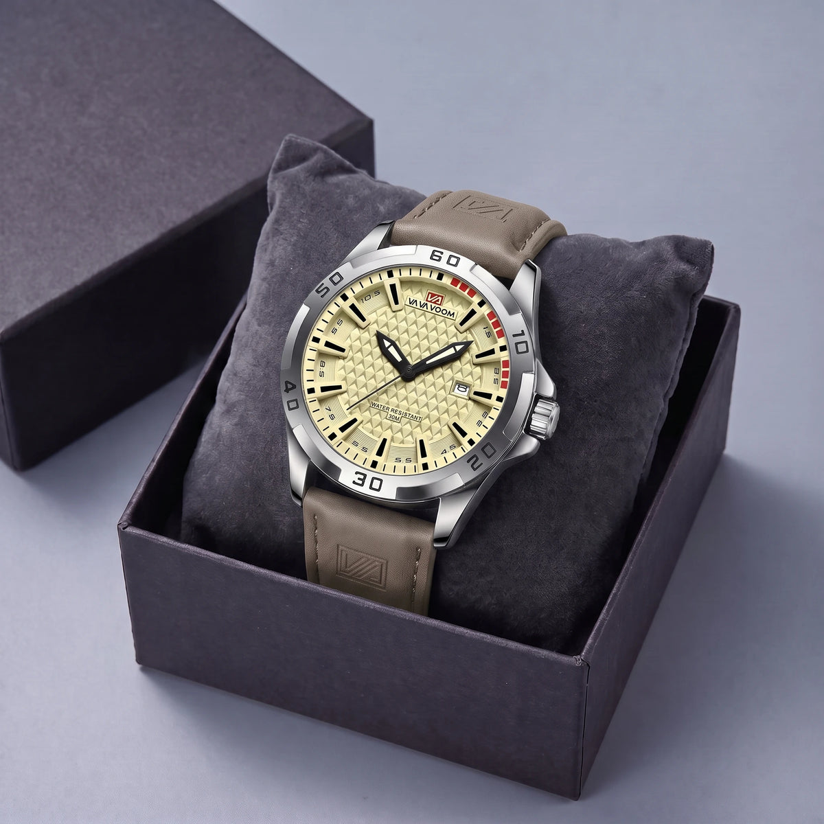 Thornby Textured Watch Cream