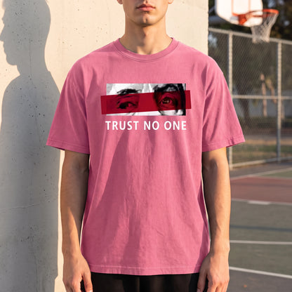 Verrado Graphic Tee in pink, front view worn