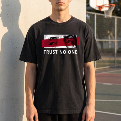 Verrado Graphic Tee in black, front view worn